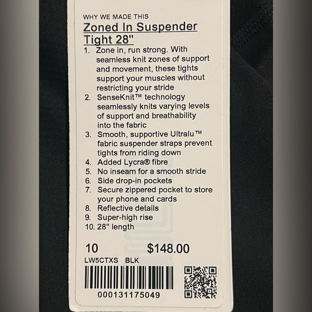 NEW 💕 Lululemon Zoned-In Suspender Super-High-Rise Tight 28" Bodysuit $148 - Picture 8 of 11